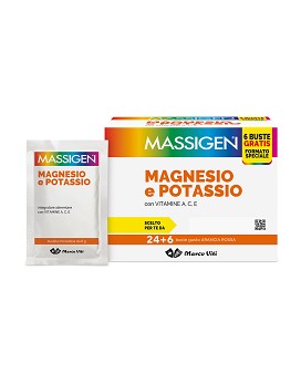 Magnesio e Potassio 24 + 6 sachets of 6 grams - MASSIGEN