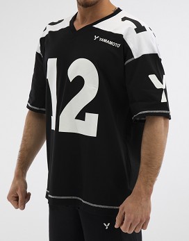 Football T-Shirt Colour: Black / White - YAMAMOTO OUTFIT