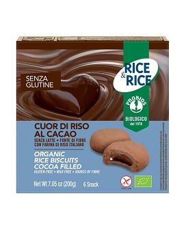 Rice & Rice - Cuor di riso al cacao senza glutine 6 snack da 33 grammi - PROBIOS