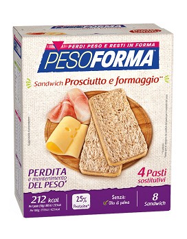 Sandwich al Prosciutto e Formaggio 8 sandwich da 25 grammi - PESOFORMA