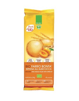 Break & Bio - Pastel de Espelta Relleno al Albaricoque 4 snack de 60 gramos - PROBIOS