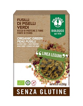 Specialty 100% Legumes - Green Peas Fusilli 250 grams - PROBIOS