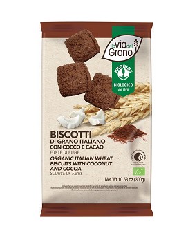 La Via Del Grano - Biscotti con Cocco e Cacao 300 grammi - PROBIOS