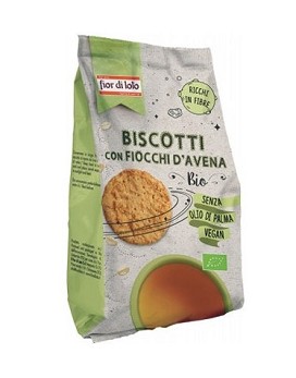 Organic Biscuits with Oat Flakes 350 grams - FIOR DI LOTO