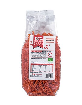 100% Red Lentils Fusilli 250 grams - FIOR DI LOTO