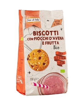 Biscuits Biologiques avec Flocons d'Avoine et Fruits 350 grammes - FIOR DI LOTO