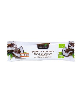 Bio Merenda - Barretta Biologica Noce di Cocco con Cioccolato Fondente 1 barretta da 30 grammi - FIOR DI LOTO