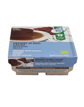 Rice & Rice - Dessert de Arroz al Cacao 4 paquetes de 100 gramos - PROBIOS