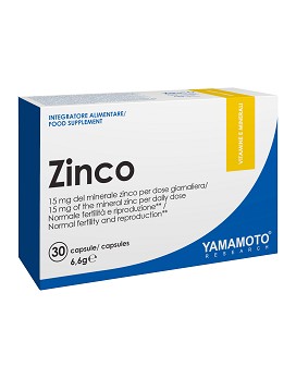 Zinco 15 mg 30 capsules - YAMAMOTO RESEARCH