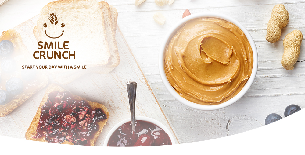 Smile Crunch - 100% Organic Peanut Spread Chocolate Flakes Flavoured Classic Recipe - IAFSTORE.COM