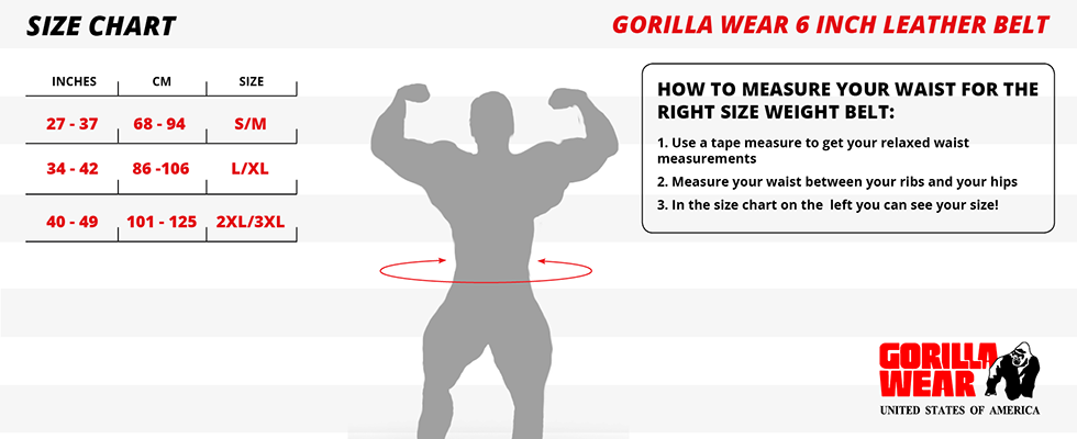 Gorilla Wear - Full Leather Padded Belt - IAFSTORE.COM