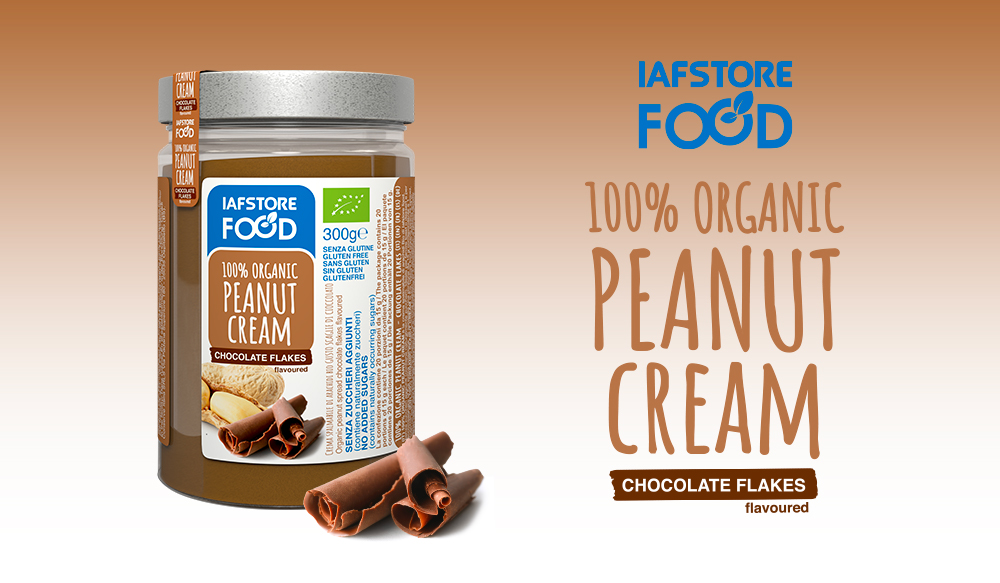 Iafstore Supplements - 100% Organic Peanut Spread Chocolate Flakes Flavoured - IAFSTORE.COM