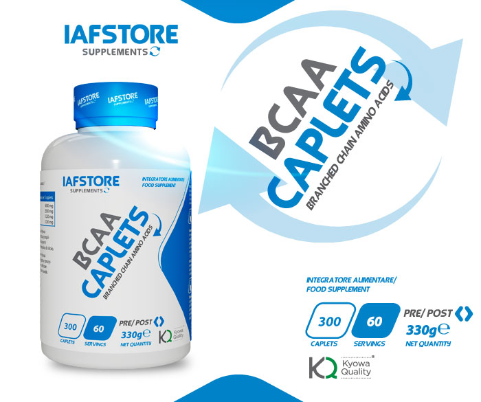 Iafstore Supplements - Bcaa Caplets Kyowa® Quality - IAFSTORE.COM